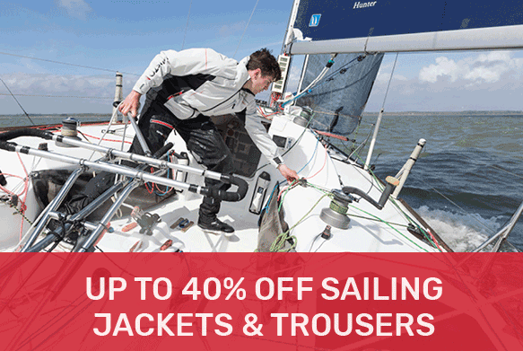 Up to 40% off Sailing Jackets & Trousers