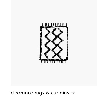 clearance rugs & curtains