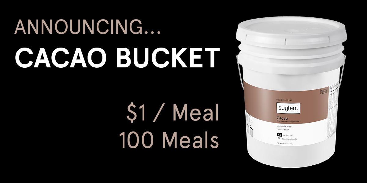 Announcing the Cacao Bucket! $1 a meal, 100 meals.