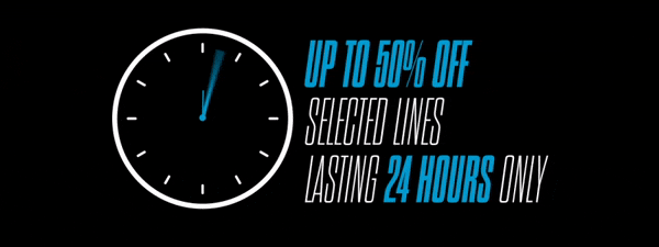 Up to 50% off selected lines, lasting 24 hours only. 