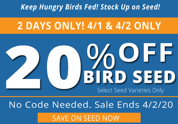 20% Off Select Seed. No Code Needed. Sale Ends 4/2/20.
