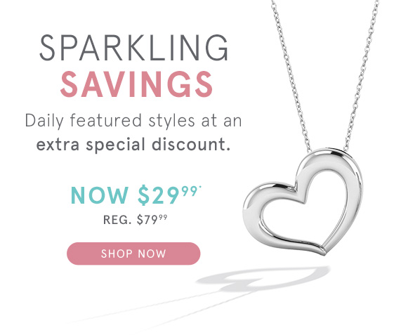 Sterling Silver Heart Necklace, Now $29.99