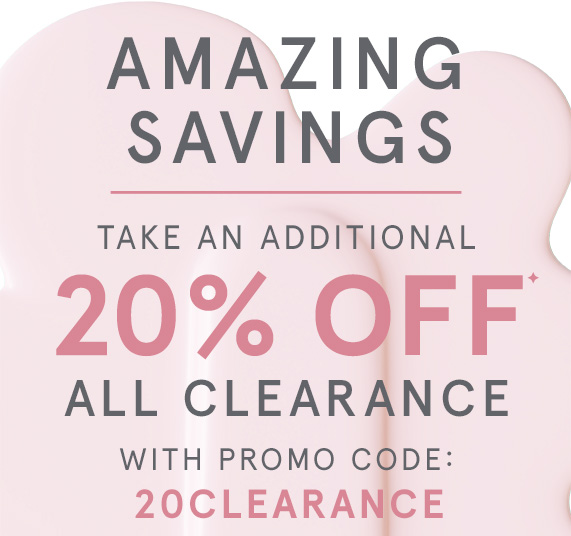 Take an Additional 20% Off All Clearance with Promo Code 20CLEARANCE