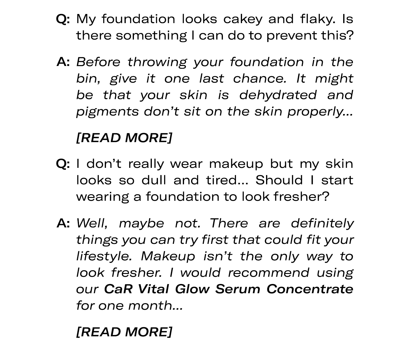 Read More for Albane''s Skin Tips