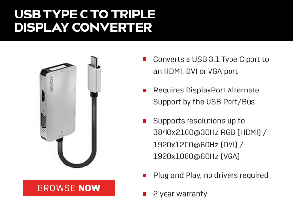 USB Type C to Triple Display Converter