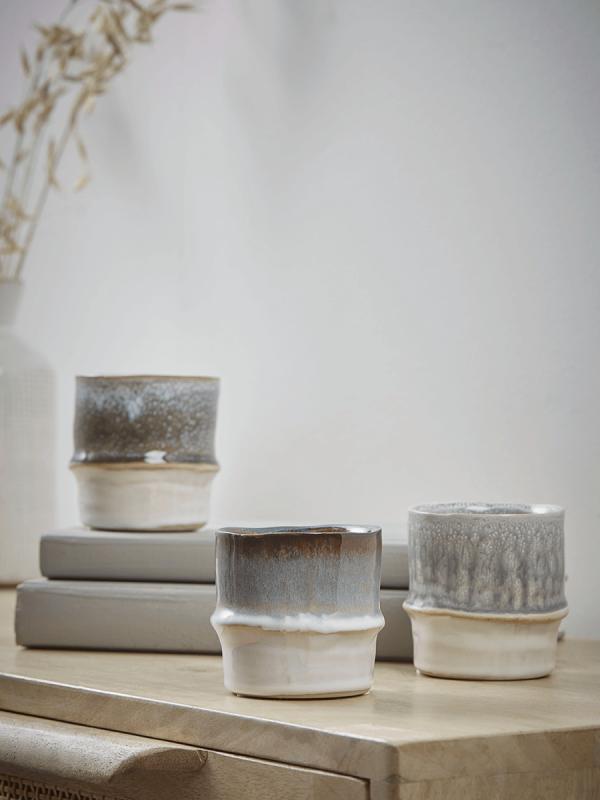 NEW Three Resist Glaze Planters