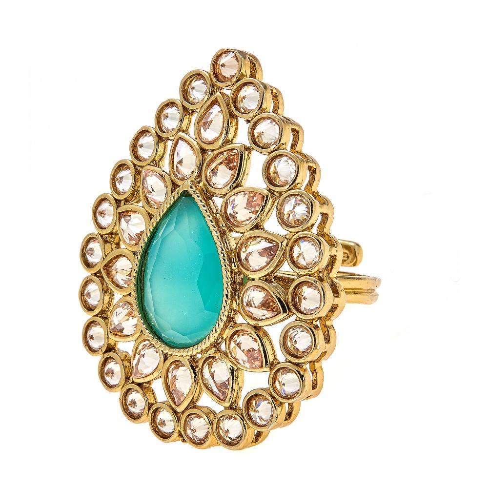 Image of ABHA RING IN TEAL
