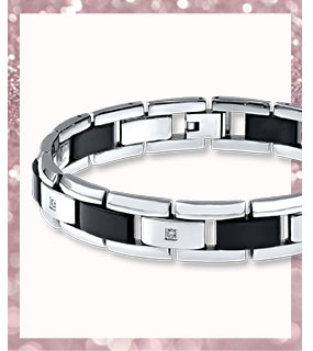 Stainless Steel Diamond Bracelet