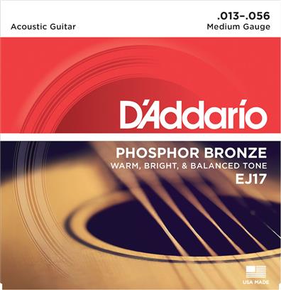 D''Addario: Phosphor Bronze Round Wound Med 013-056 String Set