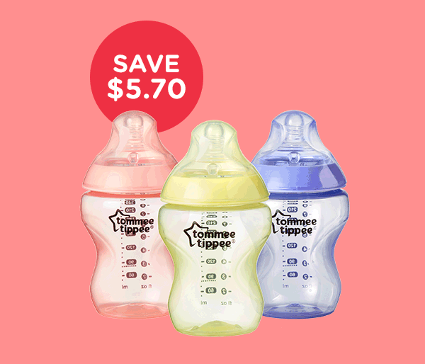Closer to Nature?Colour My World Baby Bottles  Was $52.99  Now $37.09*