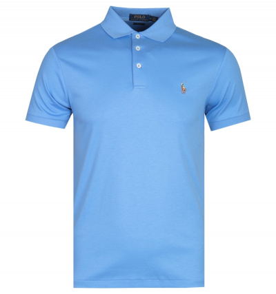 Polo Ralph Lauren Slim Fit Pima Blue Polo Shirt