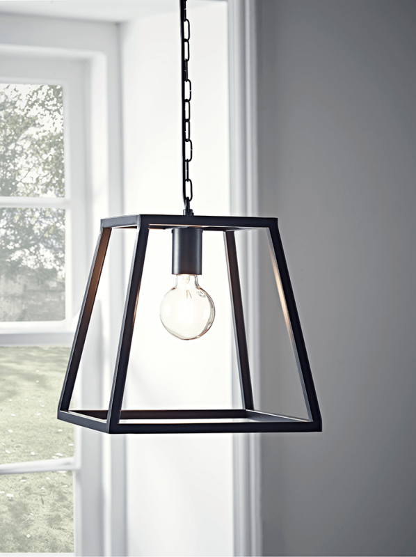 Metal Trapeze Pendant - Black