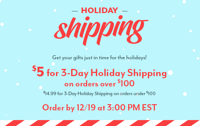Holiday shipping cut-offs.