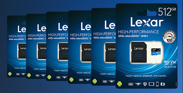 Lexar 633x HS microSDXC UHS-I Memory Cards 16GB to 512GB - From Only ?5.49