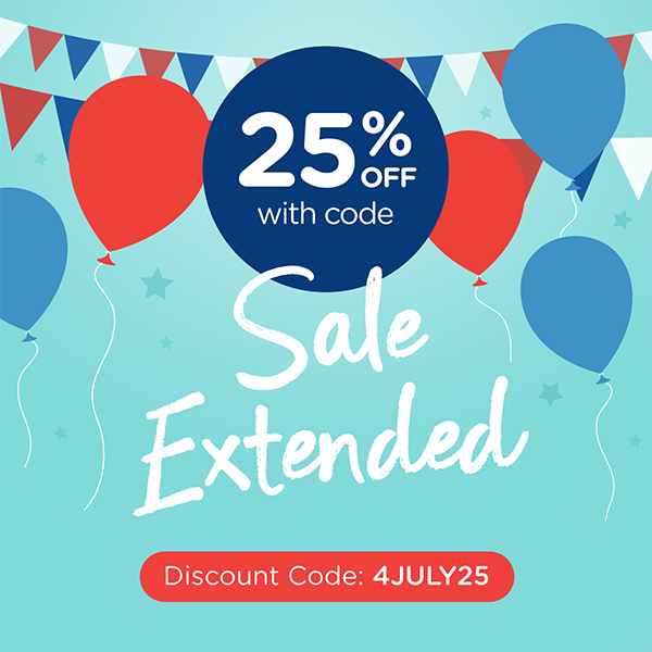 Sale Extended  - 25% Off with code - Discount Code: 4JULY25