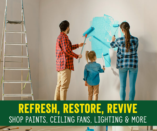 Shop paints, ceiling fans, lighting & more