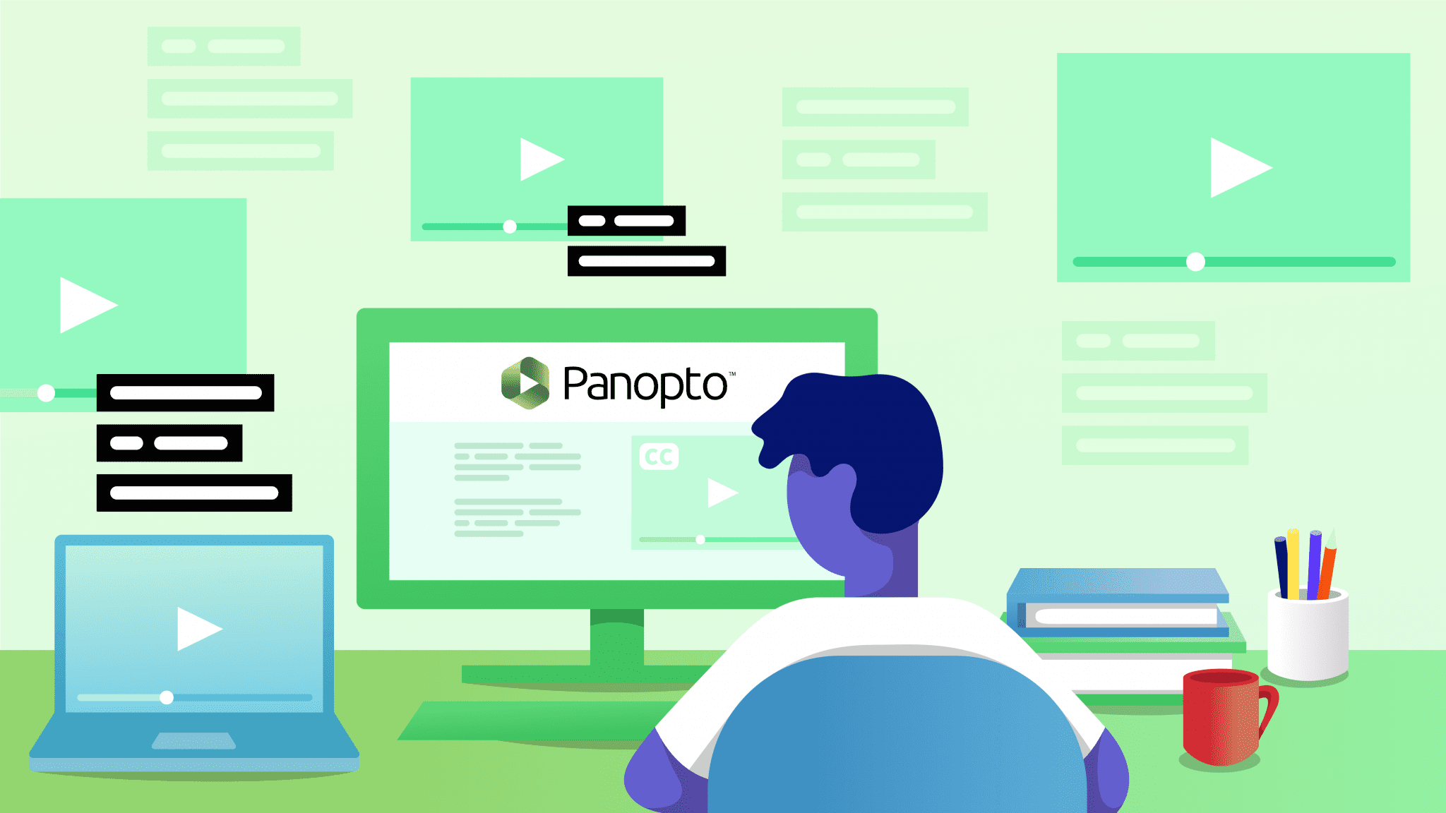 Image of man using Panopto software