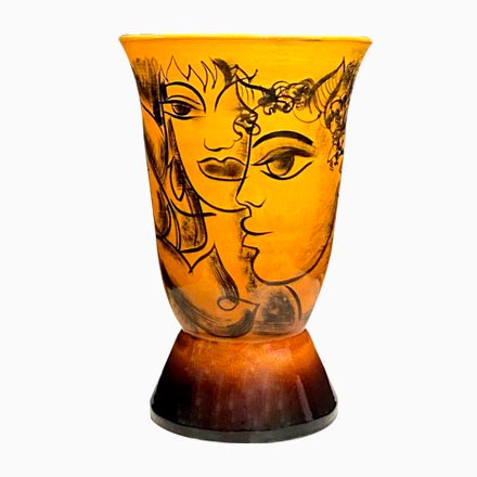 Image of Large Glazed Ceramic Vase by Yves Neveu, 1930s