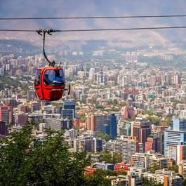 Cable cart in Santiago Chile