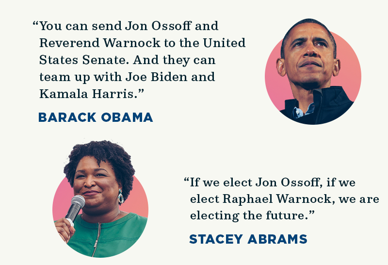 Barack Obama and Stacey Abrams