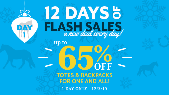12 Days of Flash Sales: Day 1 up to 65% totes.