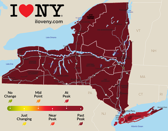 Fall Foliage map of New York State