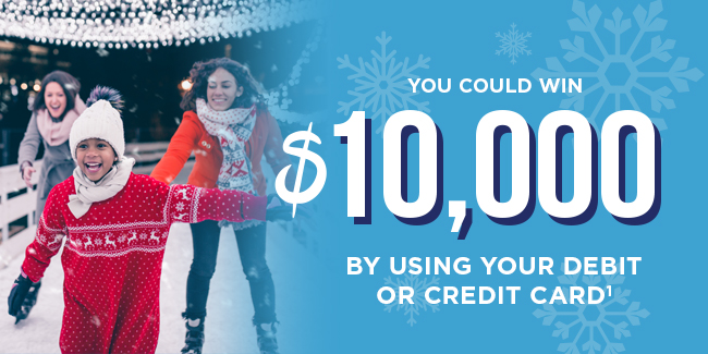 Use your Nevada State Bank debit or credit card for a chance to win!