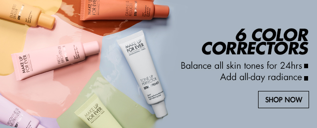 6 color correctors to balance all skin tones for 24 hours and add all-day radiance.