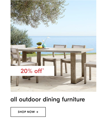 20% off* all outdoor dining furniture