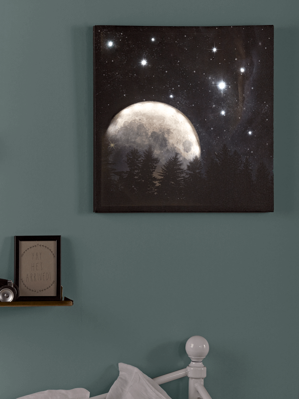 NEW Twinkle Light Up Galaxy Canvas