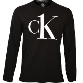 cK1 Long-Sleeve Jersey Top, Black