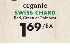 Organic Swiss Chard - $1.69 each