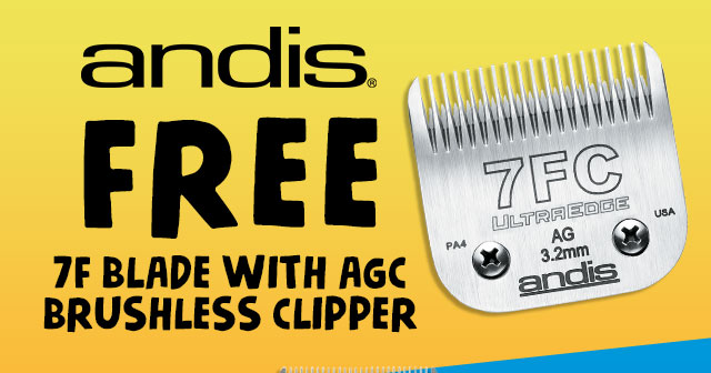 Free 7F Blade with Andis AGC Brushless Clipper