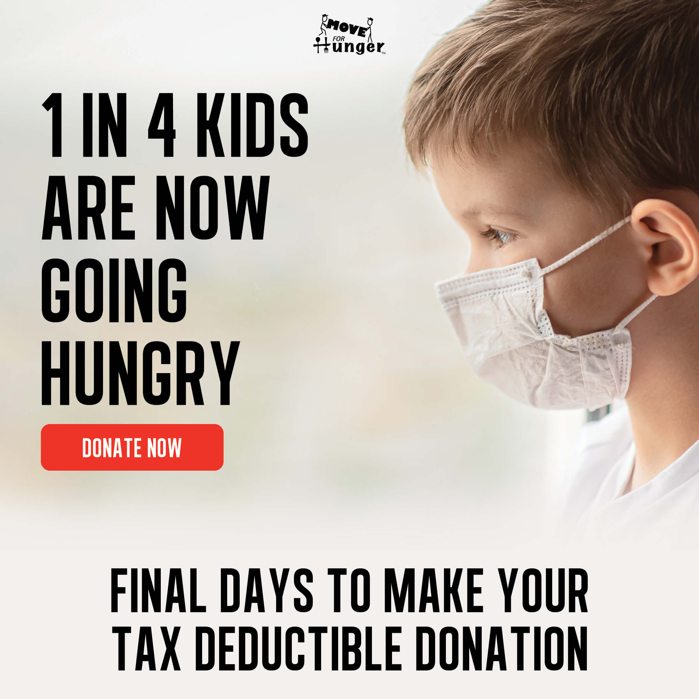 1 in 4 Kids are now going hungry
