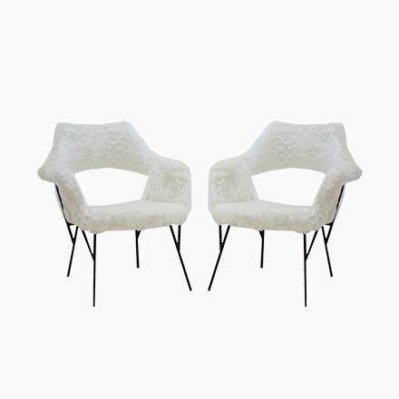 Image of Czech Lounge Chairs, 1960s, Set of 2