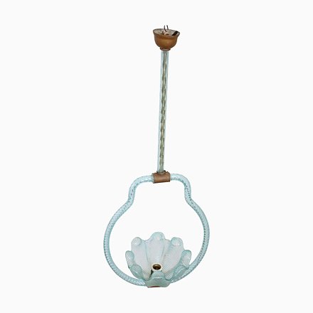 Image of Murano Glass Pendant Lamp by Ercole Barovier, 1950s