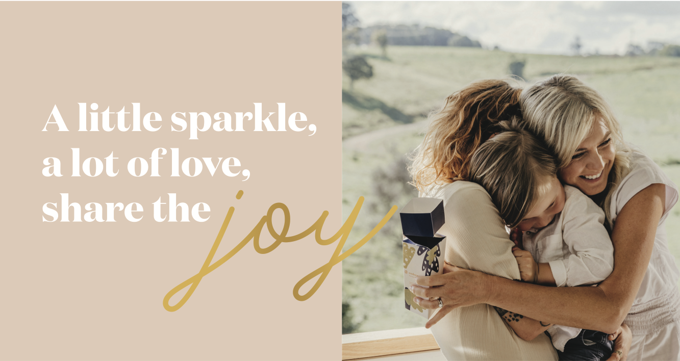 A little sparkle, a lot of love, share the joy