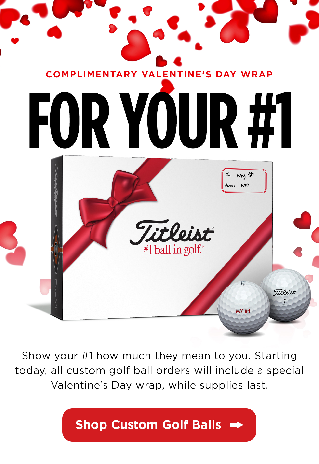 Shop Custom Golf Balls for Valentine's Day
