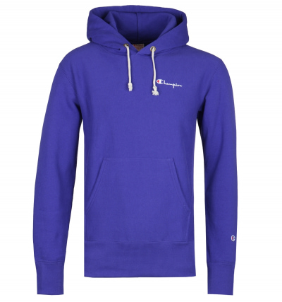 Champion Small Script Overhead Electric Blue Hoodie