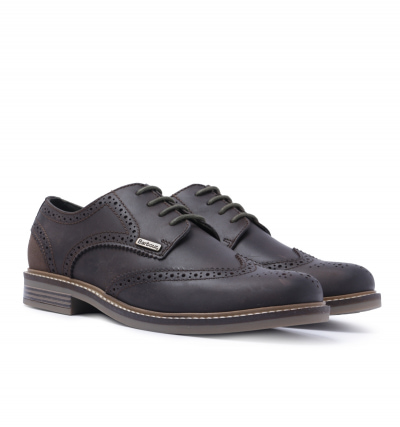 Barbour Bamburgh Chocolate Brown Brogue Shoes