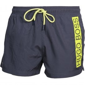 Mooneye Swim Shorts, Navy with lime contrast