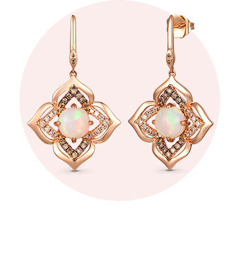 Le Vian 14K Rose Gold Opal Earrings