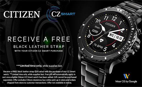 Free Gift With Purchase of a Citizen CZ Smartwatch