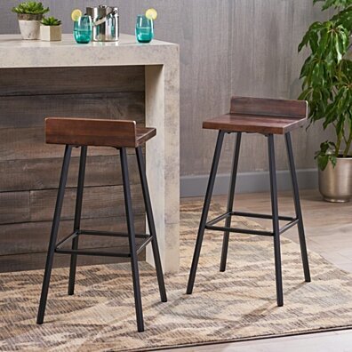 Hazel Indoor Bar Stools, Modern, Contemporary (Set of 2)