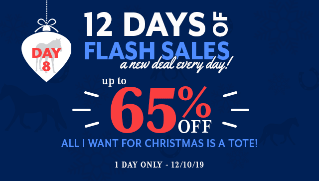 12 Days of Flash Sales: Day 8 up to 65% Tote Bags.
