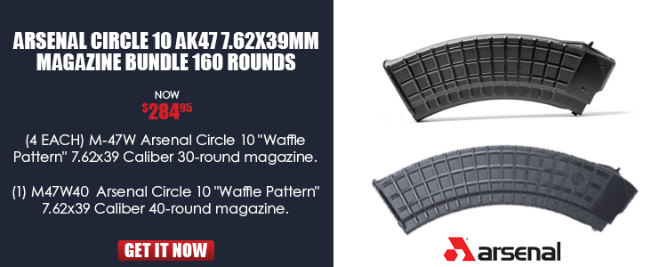 Arsenal Circle 10 AK47 7.62x39mm Magazine Bundle 160 Rounds