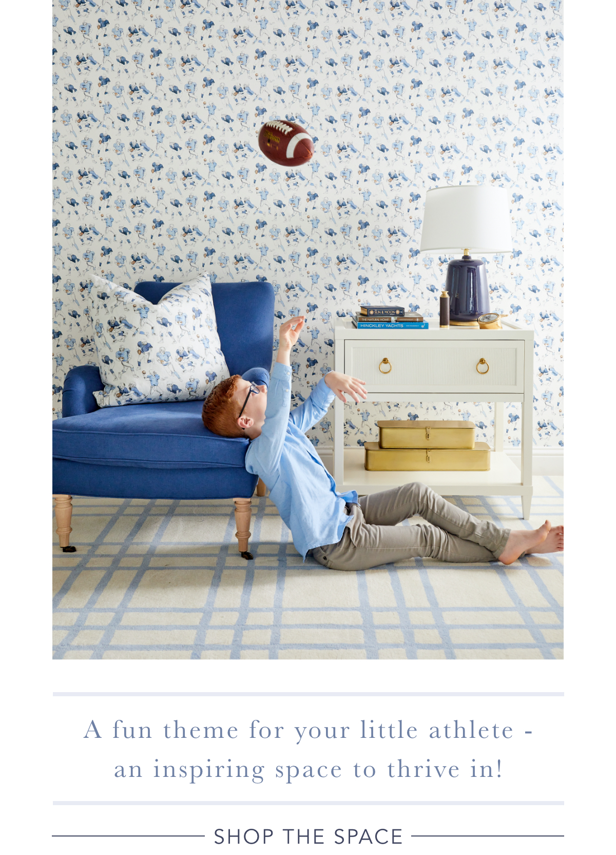 A fun theme for your little athlete - an inspiring space to thrive in!