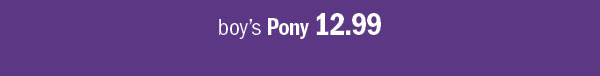 Boy's pony 12.99
