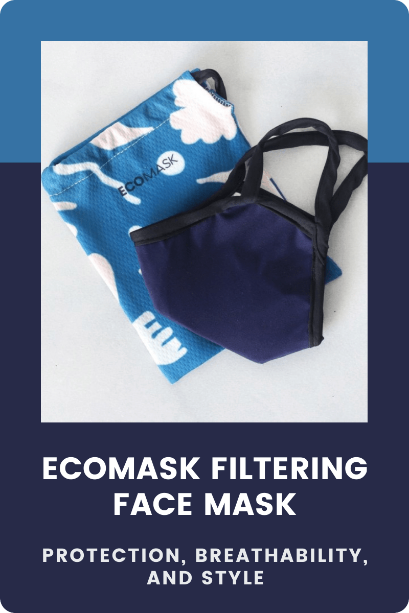 ecomask Filtering Face Mask offers protection, breathability, and style