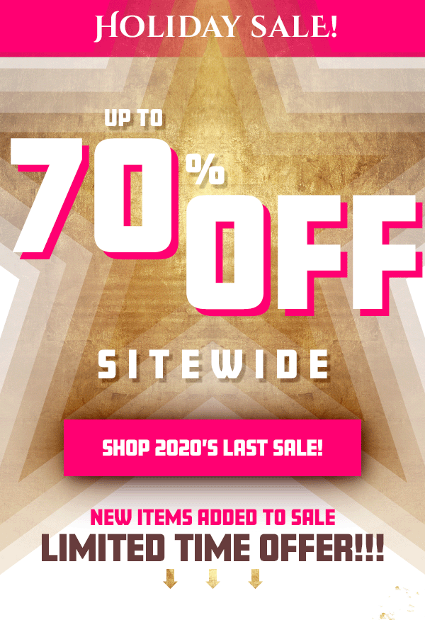 UP TO 70% OFF SITEWIDE